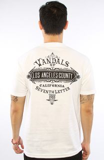 7th Letter The County Tee in White Concrete