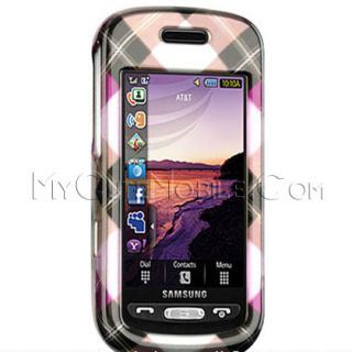  and_t samsung a887 solstice case_dash_pink plaid faceplate 2 1809