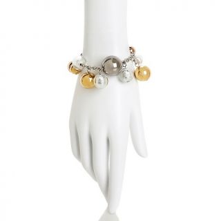 Jewelry Bracelets Beaded Stately Steel Multicolor Metallic Bead