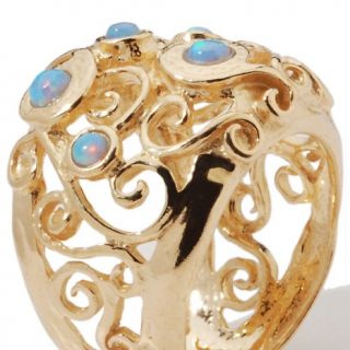 Noa Zuman Jewelry Designs Endless Scrolls Simulated Opal and Filigr