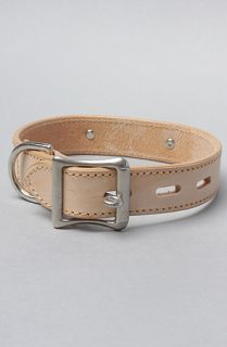 Mister The Leather Blank Nameplate Dog Collar in Tan