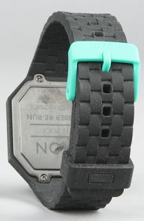Nixon The Rubber ReRun Watch in Black and Teal