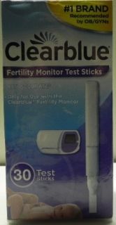 Clearblue Fertility Monitor Test Sticks / 30 Test Sticks New