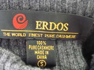 you are bidding on a erdos gray cashmere mock turtleneck sweater in a