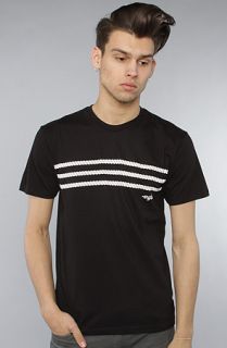 VGB The Rope Stripe Tee in Black Concrete