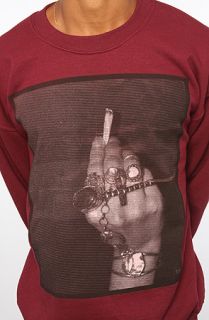 Civil The Hand of Faith Crewneck in Maroon