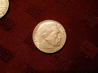German Third Reich Nazi 1937 F 2 Mark Coin