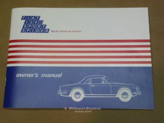 Owners Manual (Fiat 124 Spider Sport 1972)   NEW