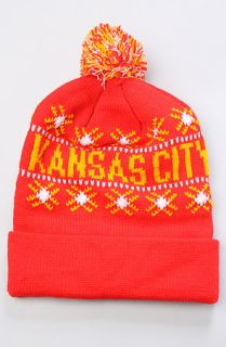 47 Brand Hats The Kansas City Chiefs Tip Off Pom Beanie in Torch Red