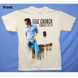 Eric Church Sinners Like Me Pic Tan T Shirt Large New