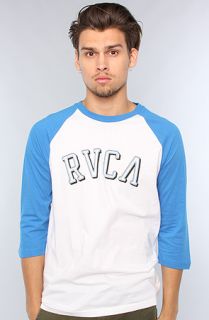 RVCA The Barber Raglan in White Royal