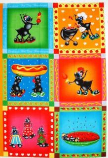 Party Ants Barbq Food Picnic 7 Squares Quilt Blocks