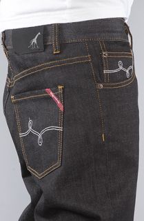 LRG The Researchicon Slim Straight Fit Jeans in Raw Black Wash