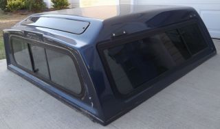 Fiberglass Truck Cap Topper Shell Bed Cover   Blue, w/C Clamps