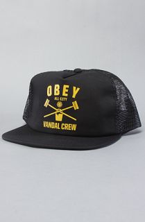 Obey The Vandal Crew Trucker Cap in Black