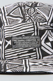 Ampal Creative The Shaka Zulu Camp Cap in Black White