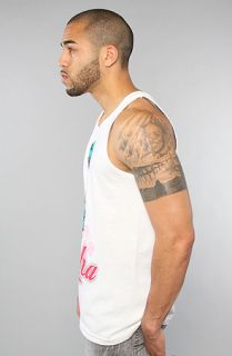 two in the shirt the aloha tank in white pink teal this