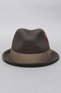 Brixton The Gain Fedora in Charcoal Felt