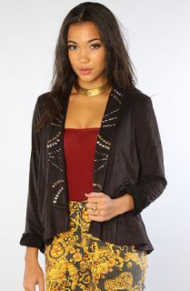 Ladakh The Suede Studded Lapel Blazer