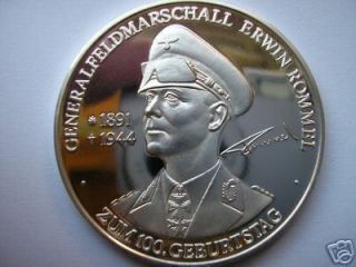Silver Medal Generalfieldmarshal Erwin Rommel
