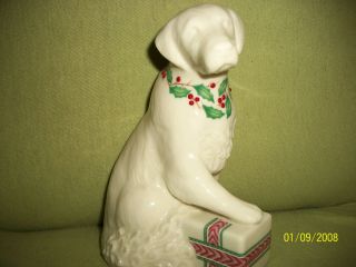 Lenox Figurine Labrador Christmas Retired 1992 Mint Cond