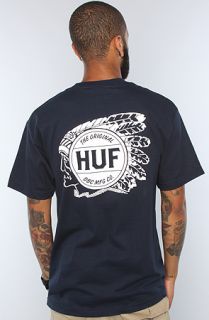 HUF The Native Tee in Navy Concrete Culture