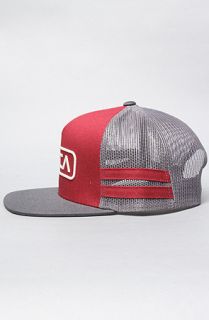RVCA The Movement Trucker Hat in Red Grease