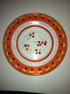 Yankee Candle Cut Berry Fruit Crackle Design Plate