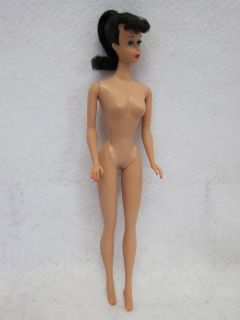 Vintage 1961 Original #5 Black Ponytail Barbie Doll marked Barbie 1958