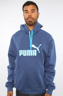 Puma The Fleece Hoody in Estate Blue White