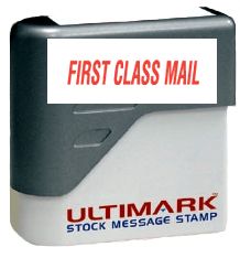 First Class Mail Ultimark Pre Ink Message Rubber Stamp
