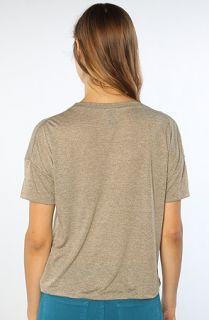obey the gym fashion crop pocket solid tee in army sale $ 9 95 $ 29 00