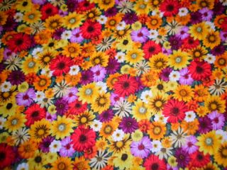 Studio Fabric Harvest Quilt Fall Flowers Asters Daisy