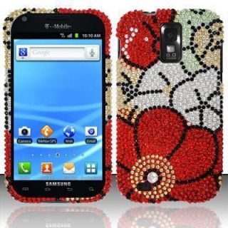  Galaxy s II 2 Crystal Bling Case Phone Cover Fall Flowers