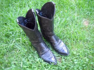  Justin 9 1 2 D Cowboy Boots Black