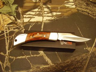 Master Knives Pakkawood Folding Lockback Knife 3 Closed P N yd 8085W