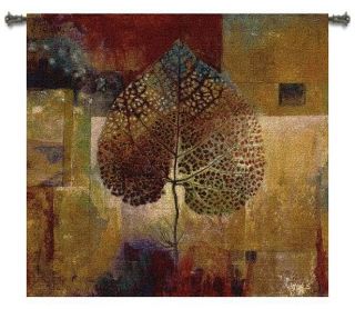 ABSTRACT FALL COLORS LEAVES AUTUMN ART TAPESTRY WALL HANGING SMALL