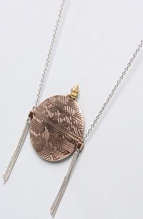 House of Harlow 1960 The Engraved Medallion Necklace