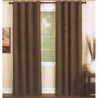 Elrene Window Essex Grommet 50 x 84 Panel Chocolate Curtains Drapes