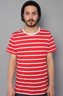 All Day The Striped Crew Neck Tee in Red White