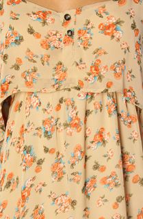 Lucca Couture The Floral Print Midi Dress in Peach