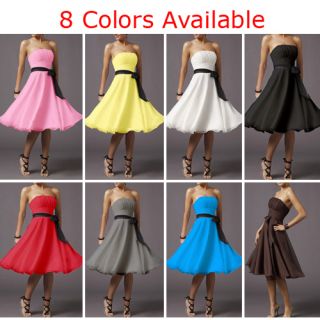 Bridesmaid Gown Party Focus Evening Cocktail Dress Fashion Lady 8Sizes