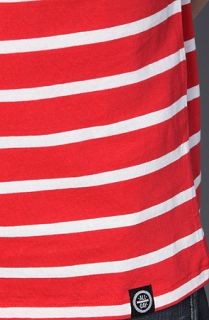 All Day The Striped Crew Neck Tee in Red White
