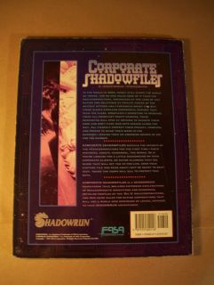  7113 Corporate Shadowfiles Sourcebook FASA 1993 Nigel D Findley