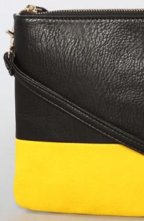 Accessories Boutique The Colorblock Clutch in Black and Mustard