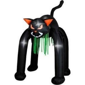 New 11 ft Cat Archway Walkway Gazebo Halloween Airblown Inflatable
