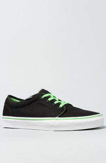 Vans Footwear The 106 Vulcanized Sneaker in Black Green Flash