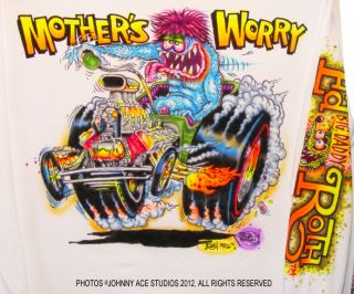 Johnny Ace Art Airbrushed T Shirt Rat Fink Ed Big Daddy Roth Mothers