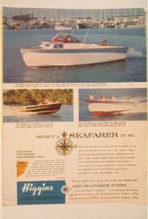 1960 Higgins Seafarer fishing boat AD Antigua Lark II motor Evinrude