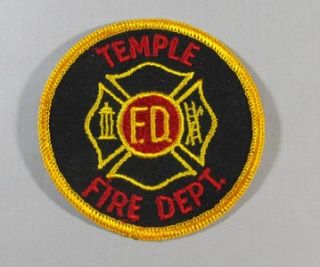 fire dept patch temple fire dept